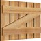 Ekena Millwork Spaced Board-n-Batten Shutters w/Z-Bar, Rough Sawn Western Red Cedar, 28 7/8W x 19H, PR RBS06Z29X019RWR - alternate 3